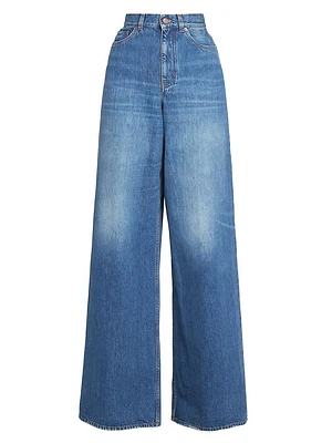 Lightweight High-Rise Wide-Leg Jeans