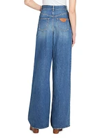 Lightweight High-Rise Wide-Leg Jeans