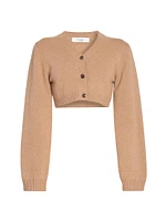 Cashmere-Blend Crop Cardigan