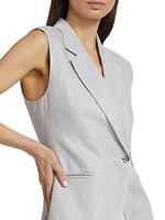 Taylor Linen-Blend Vest Top