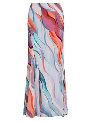 Paulette Watercolor Maxi Skirt