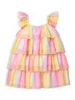 Little Girl's & Rainbow Tiered Tulle Dress