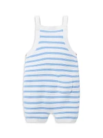 Baby Boy's Striped Sweater Overalls