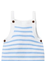 Baby Boy's Striped Sweater Overalls