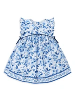 Baby Girl's Floral Flutter Sleeve Dress & Bloomers Set