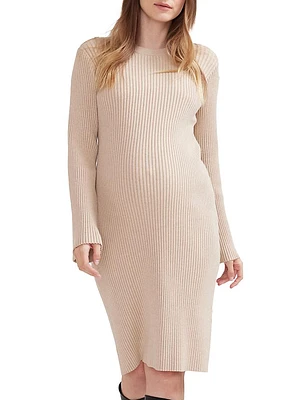 The Lydia Midi Maternity Sweater Dress