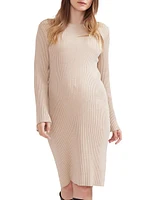 The Lydia Midi Maternity Sweater Dress