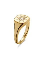 Cable Collectibles Compass Pinky Ring 18K Yellow Gold