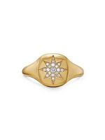 Cable Collectibles Compass Pinky Ring 18K Yellow Gold