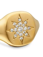 Cable Collectibles Compass Pinky Ring 18K Yellow Gold