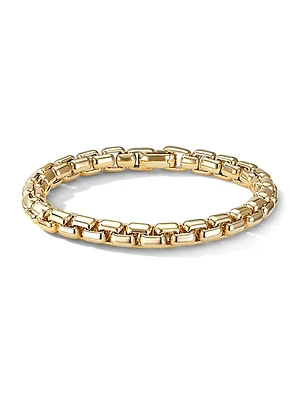 Box Chain Bracelet in 18K Yellow Gold, 7.3MM