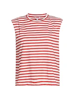 Arden Stripe Cotton-Blend Top