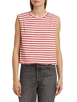 Arden Stripe Cotton-Blend Top