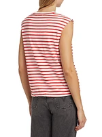 Arden Stripe Cotton-Blend Top