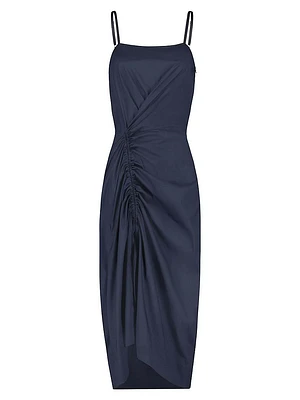 ANGIE Camisole Poplin Dress with Gathered Skirt