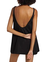 Backless Cotton Shift Minidress