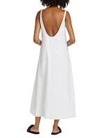 Backless Cotton Midi-Dress