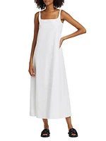 Backless Cotton Midi-Dress