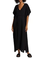 Wool-Blend Kaftan Maxi Dress