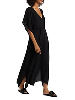Wool-Blend Kaftan Maxi Dress