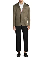 Unconstructed Cotton Two-Button Blazer