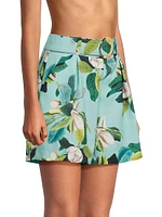 Magnolia Floral Belted Shorts