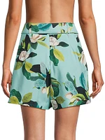 Magnolia Floral Belted Shorts