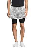 Foil Layered Track Shorts