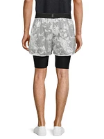 Foil Layered Track Shorts