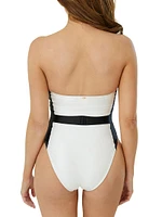 Haleyybaylee x PQ Strapless Belted One-Piece Swimsuit