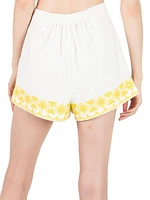 St Lucia Gina Embroidered Cotton-Blend Shorts