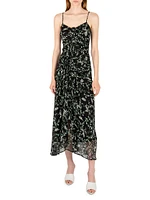 Provence Nirai Floral Silk Chiffon Maxi Dress