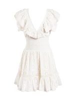 Provence Tanya Broderie Anglaise Cotton Eyelet Minidress