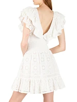 Provence Tanya Broderie Anglaise Cotton Eyelet Minidress