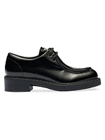 Brushed Leather Lace-Up Shoes