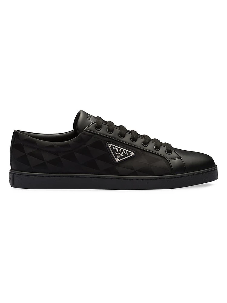 Leather and Re-Nylon Sneakers