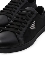 Leather and Re-Nylon Sneakers