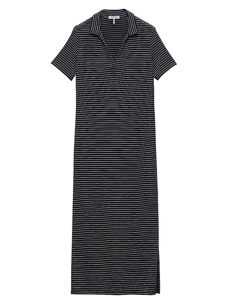 Striped Polo Maxi Dress