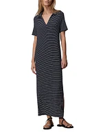 Striped Polo Maxi Dress