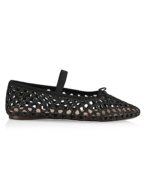 Leonie Raffia Ballet Flats