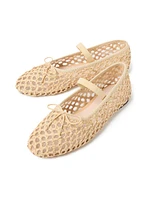 Leonie Raffia Ballet Flats