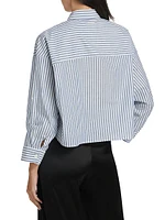 Next Ex Striped Crop Shirt