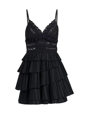 Antonina Cotton-Blend Ruffled Minidress