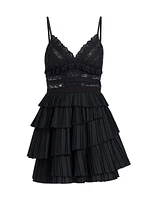 Antonina Cotton-Blend Ruffled Minidress