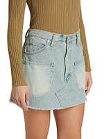 Alba Patch-Pocket Denim Miniskirt