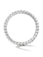 Cable Band Ring Platinum, 2MM