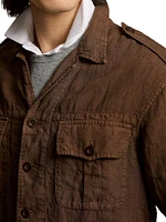 Long-Sleeve Linen Sport Shirt