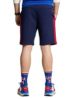 Double-Knit Shield Patch Athletic Shorts