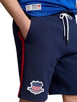 Double-Knit Shield Patch Athletic Shorts