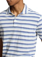 Striped Jersey Polo Shirt